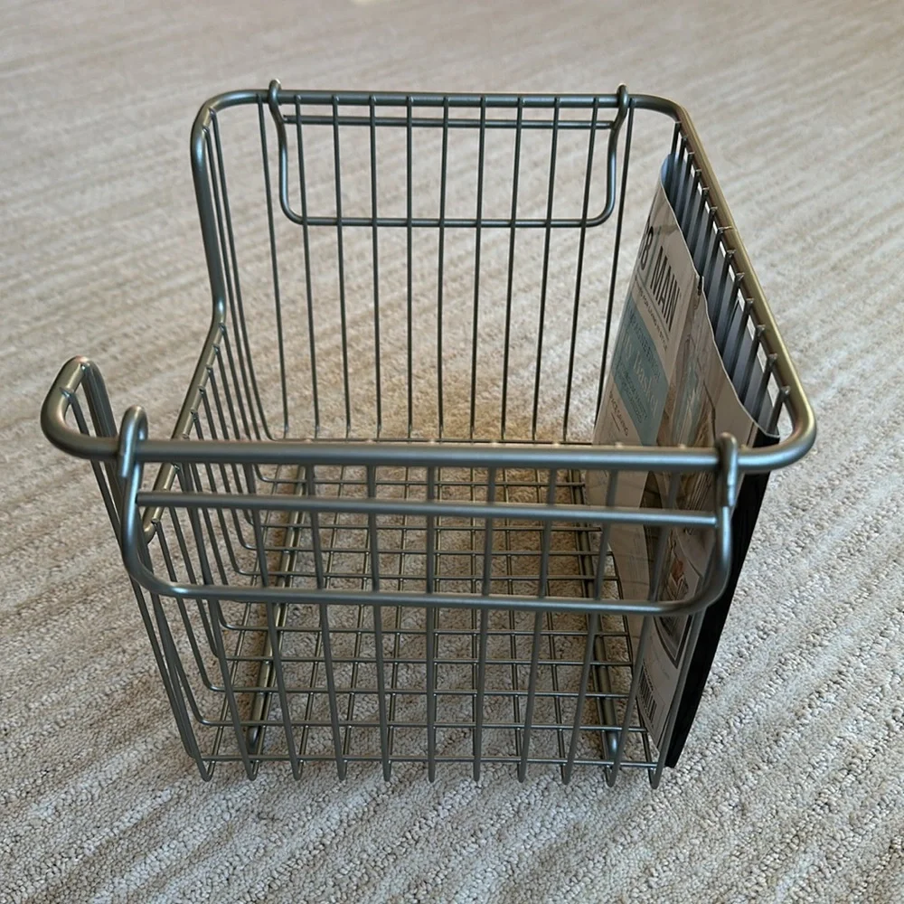 88 Main Vanity Stacking Bath Basket Champagne Finish, Space Saving, Stackable